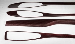 Alfa Romeo Stelvio Complete Interior Trim Kit - Red Carbon Fiber 